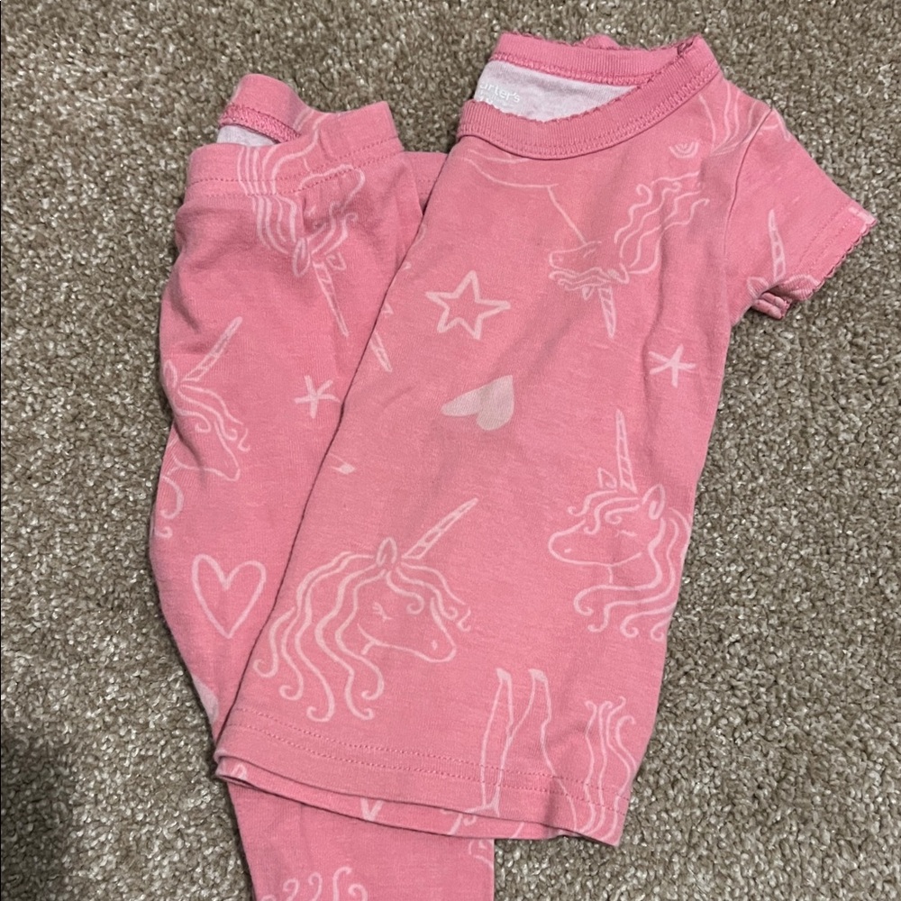 Carter's Pink Unicorn Pajama Set